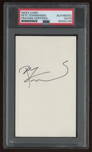 Pete Townshend signierte Karteikarte 3x5 Auto Platte PSA DNA The Who - Bild 1 von 1