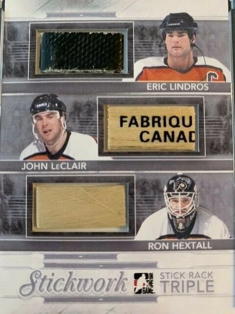 Eric Lindros 2014 Stickwork Stick Rack Triple Lindros-LeClair-Hextall SRT-30 /14 - Image 1 of 3