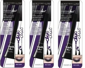 3 Pack MAYBELLINE MASTER DUO GLOSSY LIQUID EYE LINER 505 VIOLET LUSTER - Picture 1 of 1
