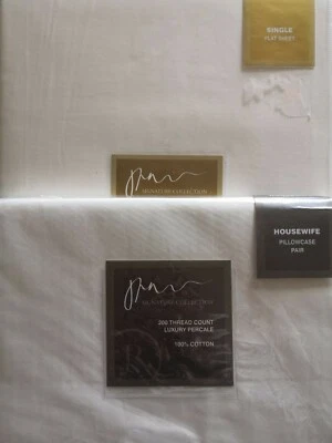 Luxury Single Flat Sheet with Matching 'Housewife' Pillowcases - Image 1 of 4