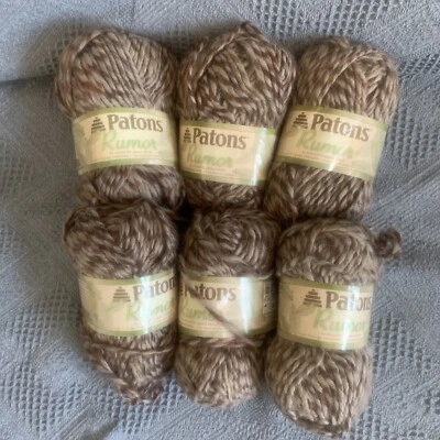 PATONS RUMOR альпака смесь пряжи - боярышник вересковый - новый, 2,8 унций (лот из 6) - Изображение 1 из 4
