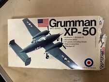 Entex Grumman XP-50 1:55 Plastic Model Kit #8449GA WWII Series Open Box Vintage