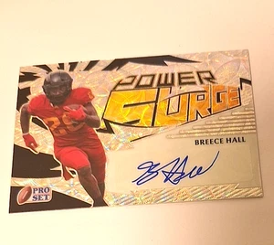 2021 Leaf Pro Set Power Surge #BH1 Breece Hall XRC Auto #20/20 Jets Star - Picture 1 of 3