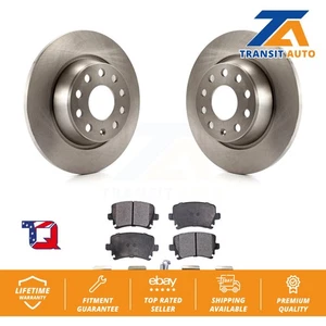 Rear Brake Rotors Ceramic Pad Kit For Volkswagen Tiguan CC Jetta Audi Q3 Quattro - Picture 1 of 11