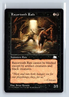 (3x) RAZORTOOTH RATS – MTG Magic the Gathering Card – Weatherlight – Common - Image 1 of 4