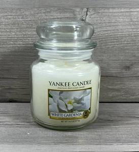 Yankee Candle White Gardenia Scented Candle Single Wick 14.5 oz Jar New - Picture 1 of 4