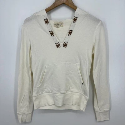 Denim & Supply Ralph Lauren Sudadera con Capucha Para Mujer S Blanco Nativo Estampado Tribal Pullover Foto 1 de 4