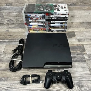 SONY PlayStation 3 PS3 Slim Console 1TB UPGRADE BUNDLE + 25 Games!! Must See! - Picture 1 of 16