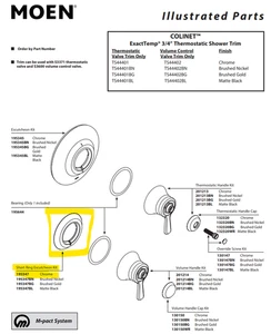Moen 195347 Short Ring Escutcheon Kit for Flara, Colinet & Doux in Chrome - Picture 1 of 1