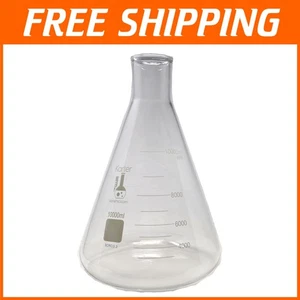 10000ml Heavy Duty Erlenmeyer Flask - Perfect for Precise Lab Measurements - Picture 1 of 2