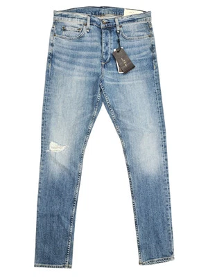 Pantalones de mezclilla elásticos auténticos Rag & Bone Fit 1 mezcla de cáñamo para hombre talla 33x32 nuevos Foto 1 de 4