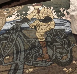 Harley-Davidson Branded Embroidered Couch Pillow. - Picture 1 of 2