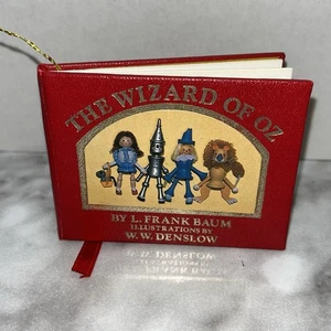 Der ZAUBERER von OZ echtes Minibuch Weihnachts-ORNAMENT Kurt Adler L. Frank Baum 1984 - Bild 1 von 3