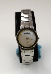 Skagen Denmark Uhr Damen 430SSGXMP Silber Gold Edelstahl St Wr Batt Mop Quarz - Bild 1 von 9