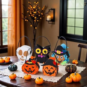 Halloween Pumpkin Decoration Felt bag Decor Photography Home Party Festival S9B1 - Picture 1 of 21