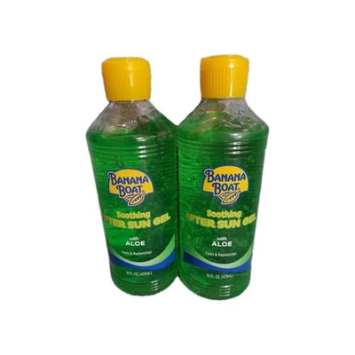 Banana Boat Soothing After Sun Gel w/ Aloe 16 oz Ea Cools & Replenishes Lot Of 2 - Image 1 of 3