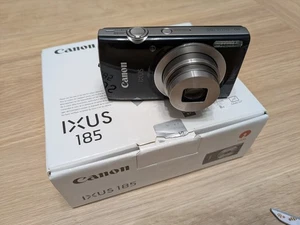Canon IXUS 185 20.0MP 8X Digital Compact Camera Black - Boxed With Charger - Picture 1 of 24