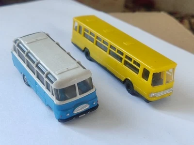 Set 2 Bus Ikarus 1/120 GDR Bus Robur LO 2500 URSR Retro Vintage Retro Bus - Photo 1/4