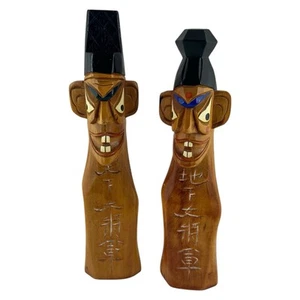 KOREANISCHER JANGSEUNG 1 Paar, KOREANISCHER TRADITIONELLER TOTEMPFAHL AM DORFEINGANG - Bild 1 von 6