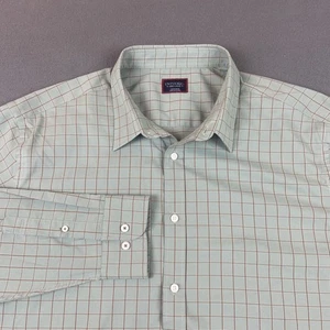 UNTUCKit Shirt Mens 3XL Green Window Pane Plaid Performance Polyester Button Up - Picture 1 of 9