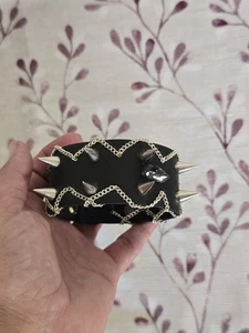 Pulsera PunkBracelet Hematita Cuarzo Turmalinado Cadena Punk - Imagen 1 de 14