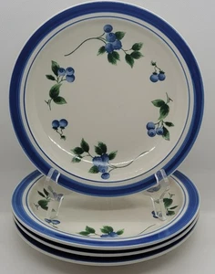 Set of 4 LL Bean BLUEBERRY Salad Plates, 8 1/2", Excellent Condition - Picture 1 of 5
