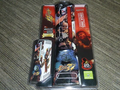 MICROSOFT XBOX 360 OFFICIAL STREET FIGHTER IV CONSOLE FACEPLATE SKINS BRAND NEW! - Image 1 of 2