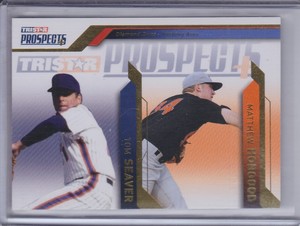 TOM SEAVER/MATTHEW HOBGOOD 2009 TRISTAR Prospects Plus Gold #38/50 (C7060)
