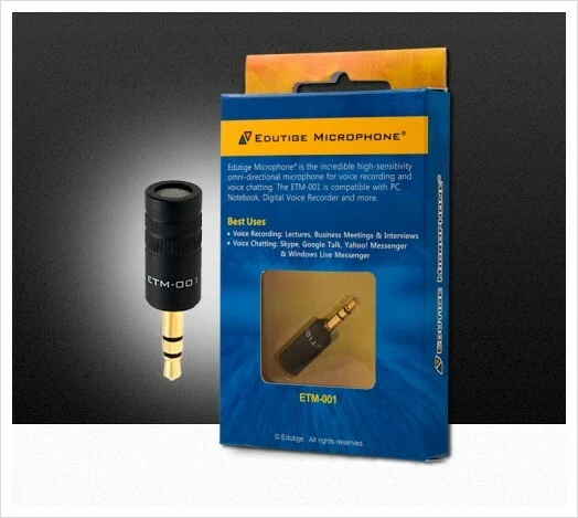 EDUTIGE ETM-001 DUAL MICROPHONE voice recording &voice chatting-Tracking number - Image 1 of 1