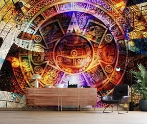3D Color Astrolabe ZHUA1433 Wallpaper Wall Murals Removable Self-adhesive Ann - Picture 1 of 11