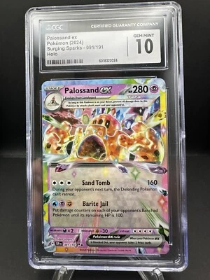 Palossand ex 091/191 Sv08: Surging Sparks Holo - CGC 10 Gem Mint- Pokemon - Image 1 of 2