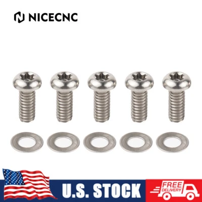 Tornillos de cubierta Derby de titanio NICECNC para Harley Fat Bob FXDF/FLSTF 2008-17 Foto 1 de 4