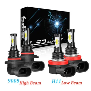 LED Headlight Light Bulbs Kit 4PC 6000K White For 2008 2009 Suzuki GSXR 600 750 - Picture 1 of 12