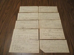 Lot antiker gestempelter Schecks von 1884 von B&O Railroad Co.-Hancock, MD - Bild 1 von 3