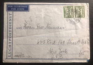 1941 Amsterdam Netherlands Airmail Censored Cover To New York USA - Picture 1 of 2