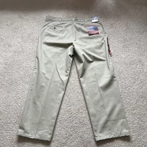 Saddlebred Men Flat Front Khaki Pants SZ 42X30 Wrinkle Free B951002 Rigid Waist - Picture 1 of 15