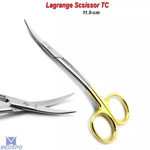 Surgical Veterinary TC Lagrange Scissors Double Curved Tissue Cutting Shears CE - Bild 1 von 5