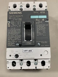 SIEMENS TYPE NFGB 175 AMP BREAKER, USED, NFK3B175LA2RNXX - Picture 1 of 6