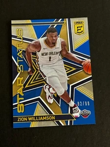 Zion Williamson 2021-22 Elite  Blue Star Status #12 #ed 82/99 - Picture 1 of 12