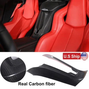 Real Carbon Fiber Waterfall Console Wireless Charger Cover For Corvette C8 20+US - Picture 1 of 19