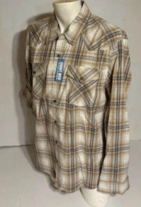 Wrangler Men's XL Long Sleeve Button Up Shirt Cowboy Wash Western Style Plaid - Picture 1 of 7