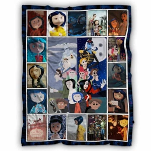 Collection Coraline Blanket, Coraline Fleece, Sherpa Blanket Cartoon Movies - Picture 1 of 7