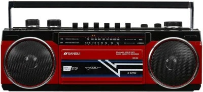 SANSUI Bluetooth Radio Cassette Grabadora SCR-B2 Rojo De Japón Foto 1 de 4