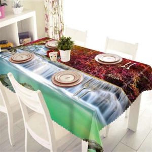 Flow Outlet 3D Tablecloth Table cover Cloth Rectangle Wedding Party Banquet - Picture 1 of 4