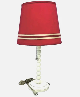 Pottery Barn Stacked Ball Small Lamp-With Red Shade-Great for any kid's room - Image 1 of 4