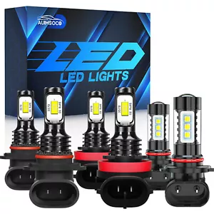 Para For Ford F 150 2015-2017 2018 2019 Faros LED Hi/Lo+Kit de luces antiniebla - Picture 1 of 12