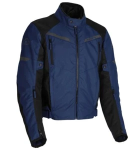 GIACCA MOTO 3 STRATI ACERBIS CE X-STREET BLU NERO IMPERMEABILE TG L - Picture 1 of 4