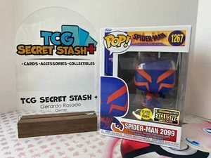 SpiderMan 2099 #1267 Funko Pop Across The Spider- GITD w/ Protector EE Exclusive - Picture 1 of 10