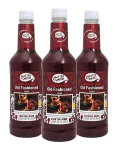 Old Fashioned Drink Mix Ready To Use 1 Liter Bottle 33.8 Fl Oz Pack of 3 - Picture 1 of 6