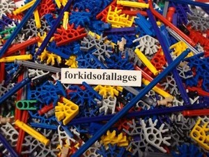 100 Micro Knex Stangen & Verbinder zufällig gemischt Mini K'nex Teile/Stücke Posten - Bild 1 von 1